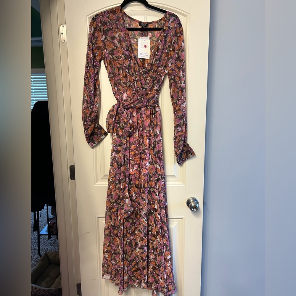 Spy Zone Exchange Floral Long Sleeve Maxi Dress size S